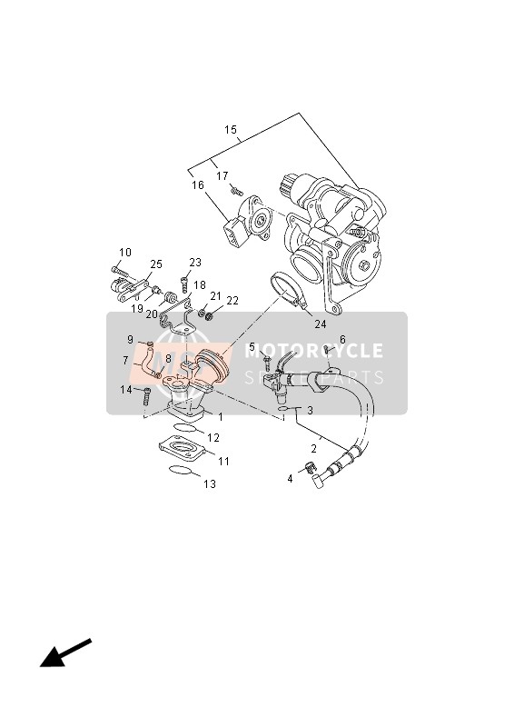 Yamaha YP125R X-MAX 2012 Intake for a 2012 Yamaha YP125R X-MAX